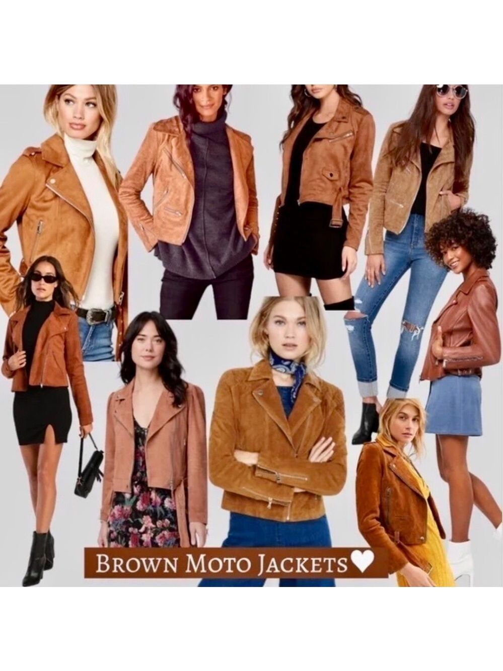 FREE PEOPLE NWT Harriett Moto-Style Brown Vegan Suede, Black Hood Jacket/Md - Picture 16 of 16